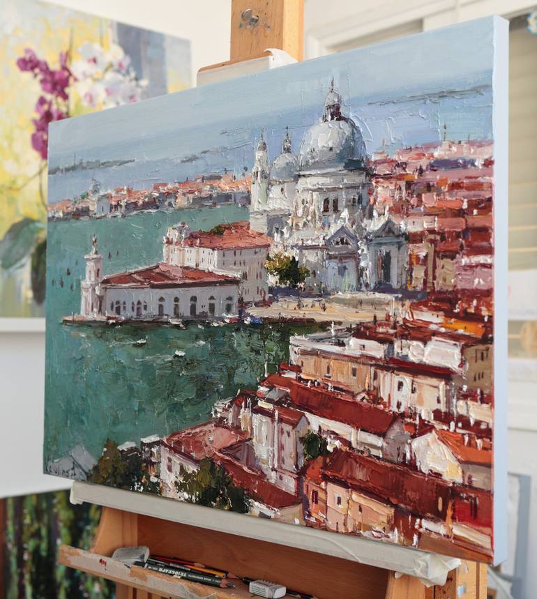 Original Impressionism Cities Painting by Anastasiia Valiulina