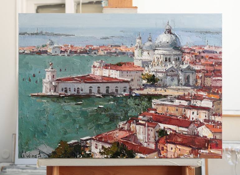 Original Impressionism Cities Painting by Anastasiia Valiulina