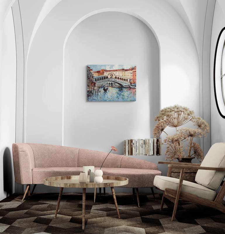 Original Impressionism Cities Painting by Anastasiia Valiulina