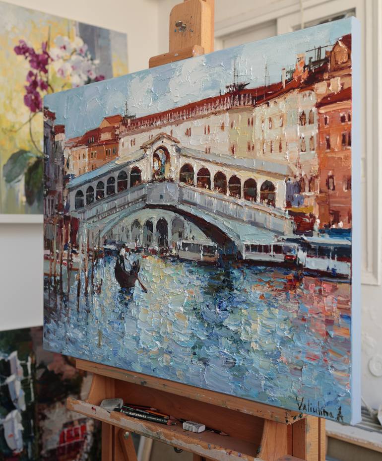 Original Impressionism Cities Painting by Anastasiia Valiulina