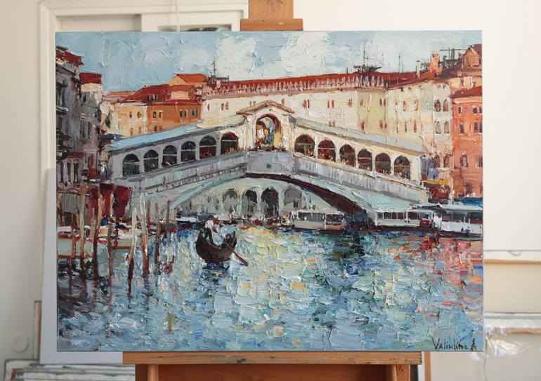 Original Impressionism Cities Painting by Anastasiia Valiulina