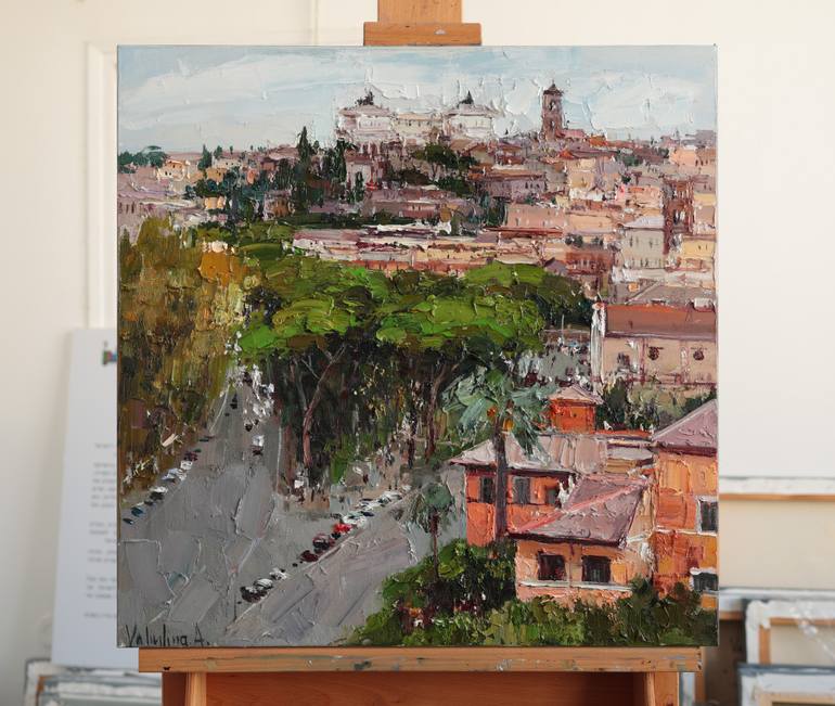 Original Impressionism Landscape Painting by Anastasiia Valiulina
