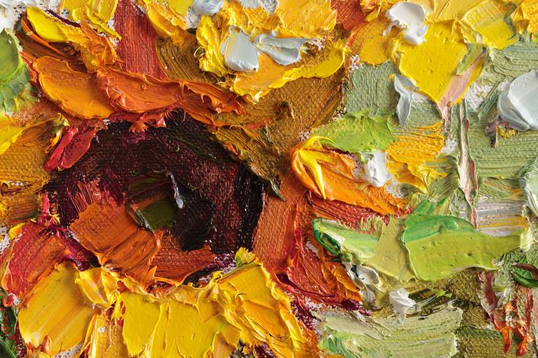 Original Impressionism Floral Painting by Anastasiia Valiulina