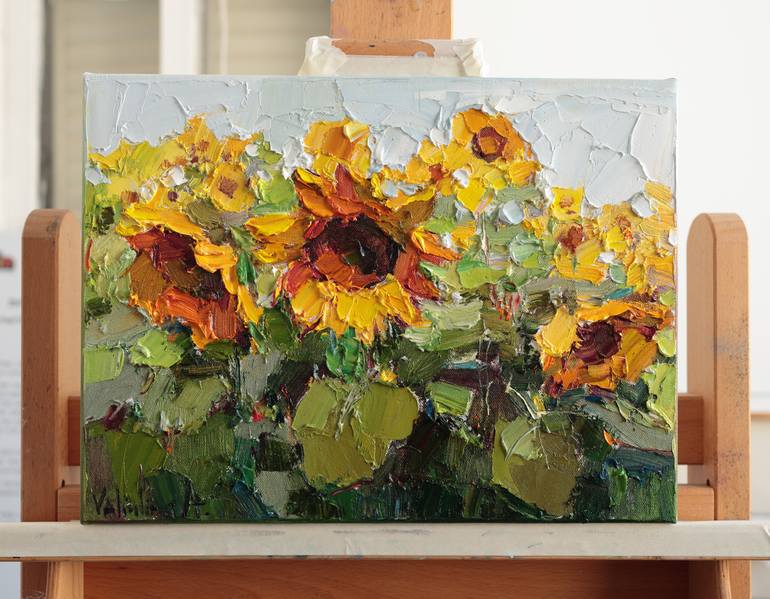 Original Impressionism Floral Painting by Anastasiia Valiulina