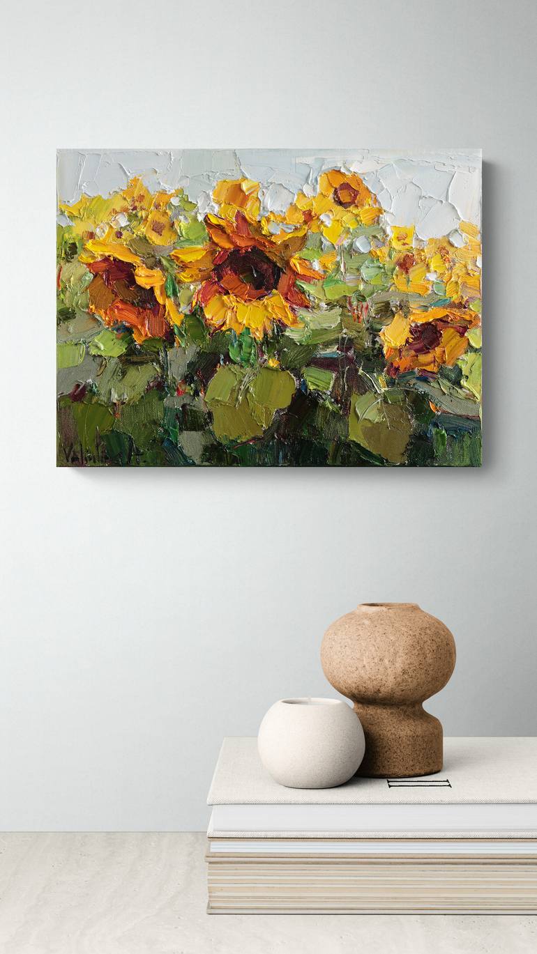 Original Impressionism Floral Painting by Anastasiia Valiulina
