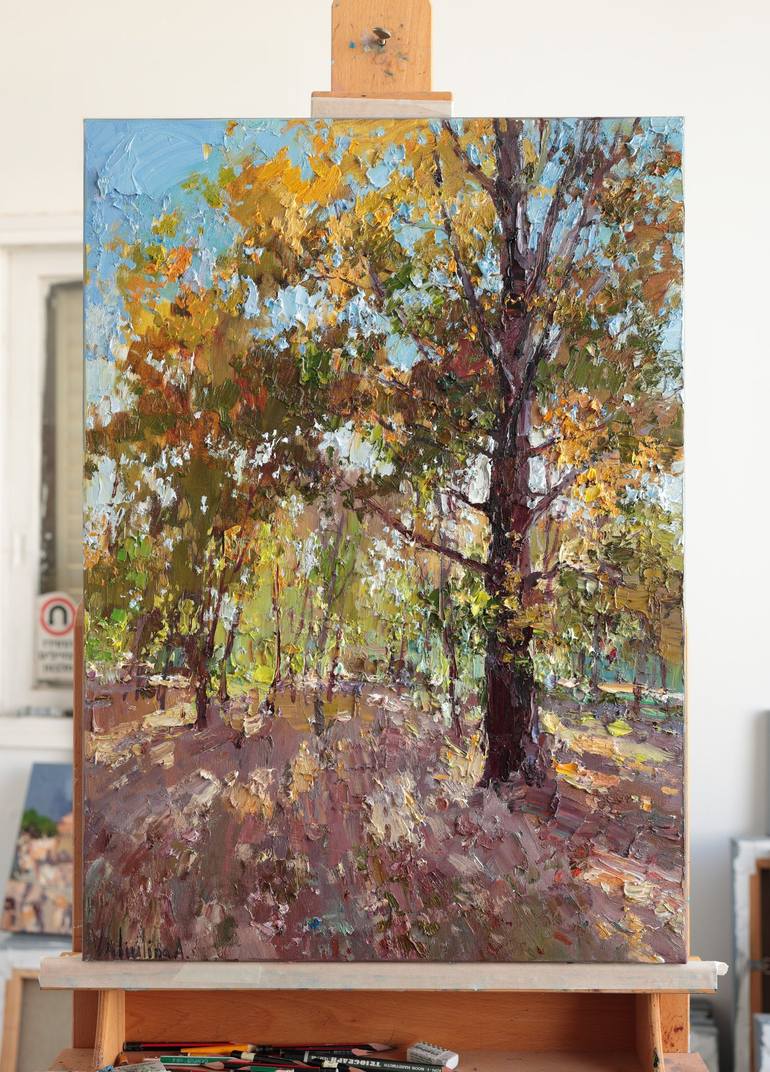 Original Impressionism Nature Painting by Anastasiia Valiulina