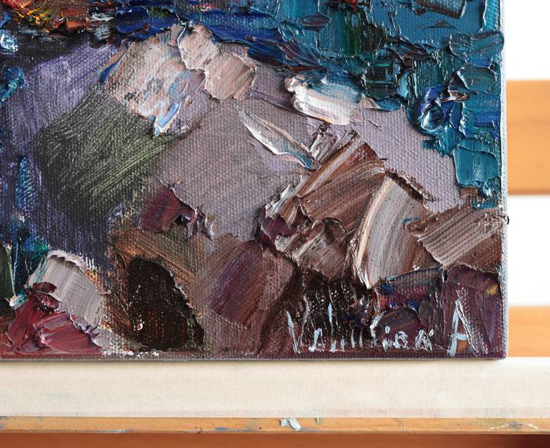 Original Impressionism Seascape Painting by Anastasiia Valiulina