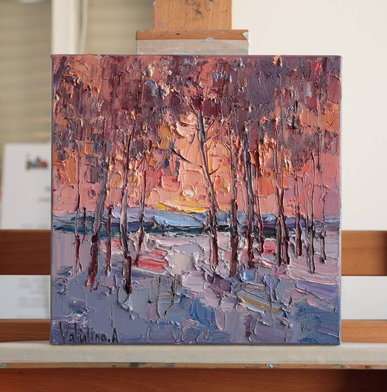 Original Impressionism Landscape Painting by Anastasiia Valiulina
