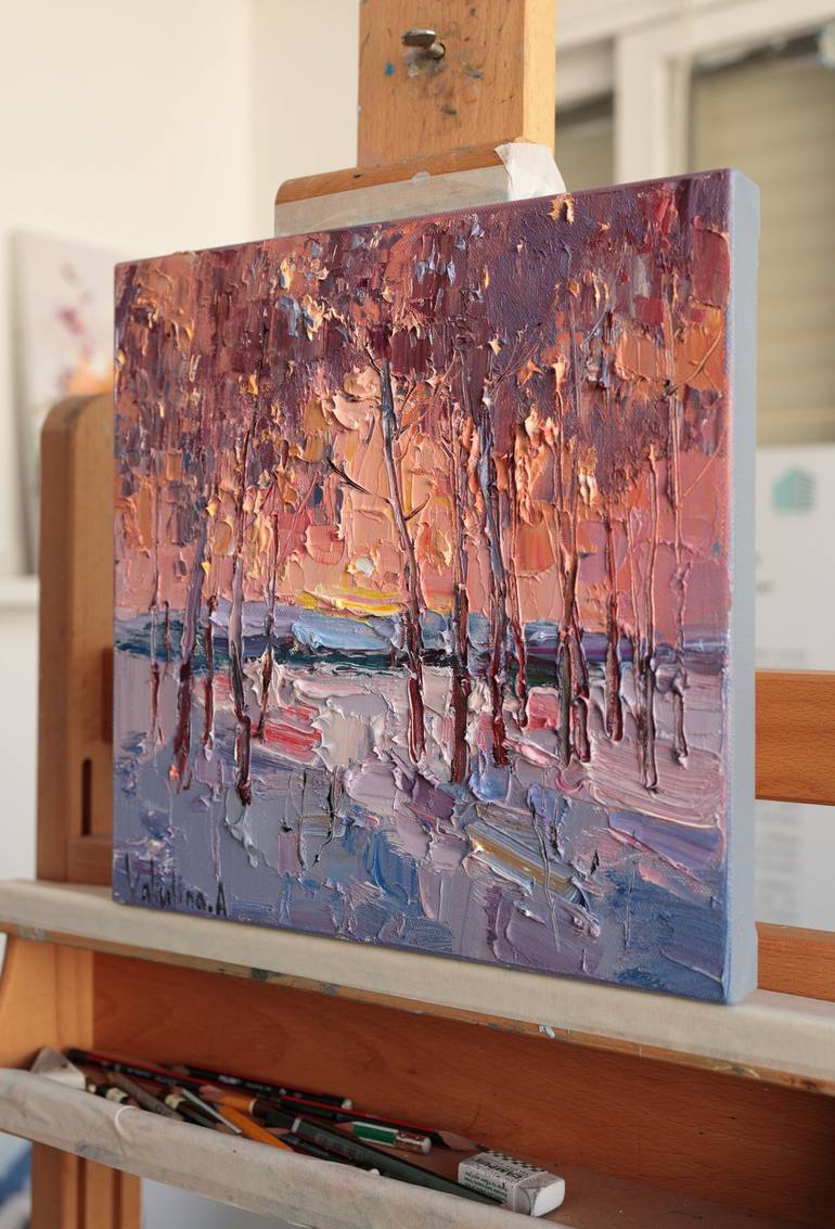 Original Impressionism Landscape Painting by Anastasiia Valiulina
