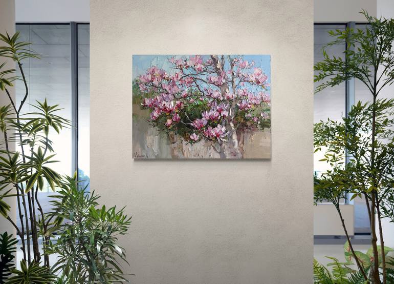 Original Impressionism Floral Painting by Anastasiia Valiulina