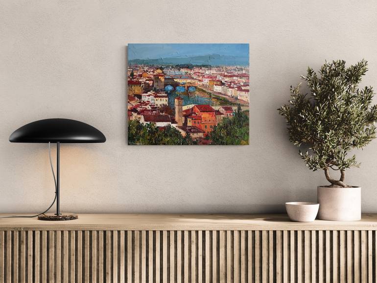 Original Impressionism Cities Painting by Anastasiia Valiulina