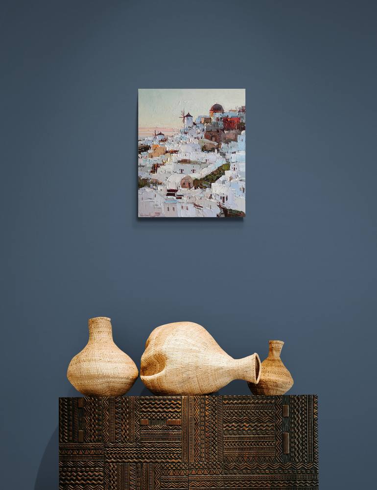 Original Impressionism Architecture Painting by Anastasiia Valiulina