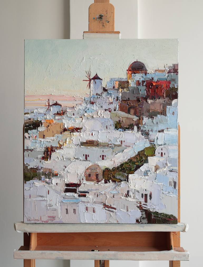 Original Impressionism Architecture Painting by Anastasiia Valiulina