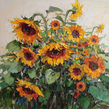 Original Impressionism Floral Painting by Anastasiia Valiulina