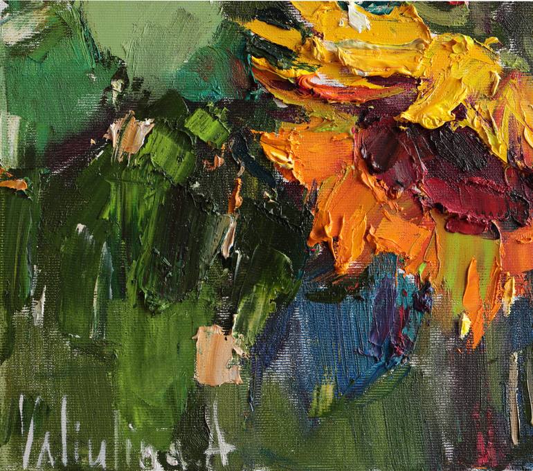 Original Impressionism Floral Painting by Anastasiia Valiulina