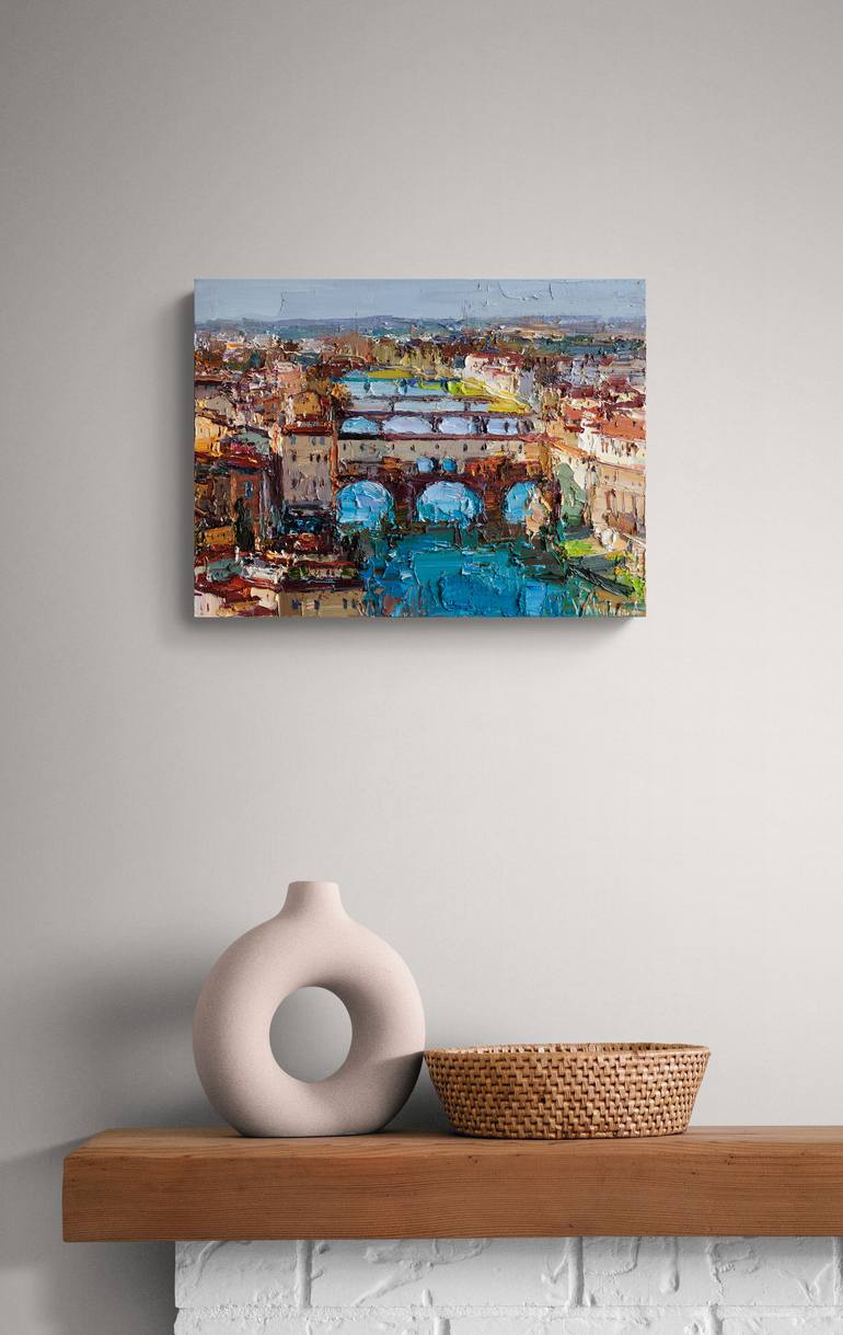 Original Impressionism Cities Painting by Anastasiia Valiulina