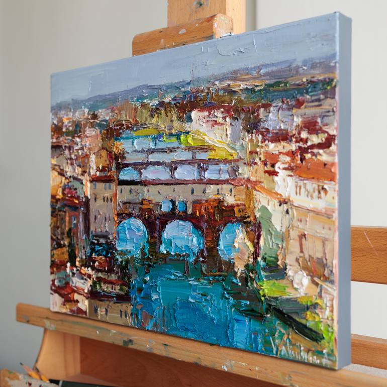 Original Impressionism Cities Painting by Anastasiia Valiulina