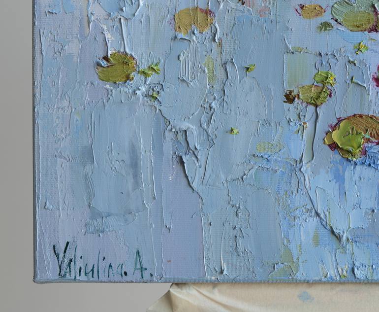 White Water Lilies Pond Painting by Anastasiia Valiulina | Saatchi Art