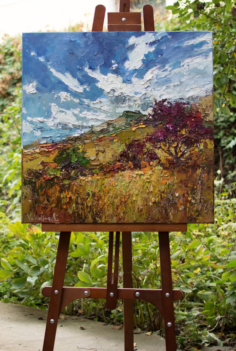 Original Impressionism Landscape Painting by Anastasiia Valiulina