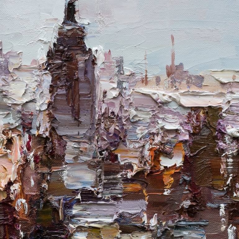 Original Expressionism Cities Painting by Anastasiia Valiulina