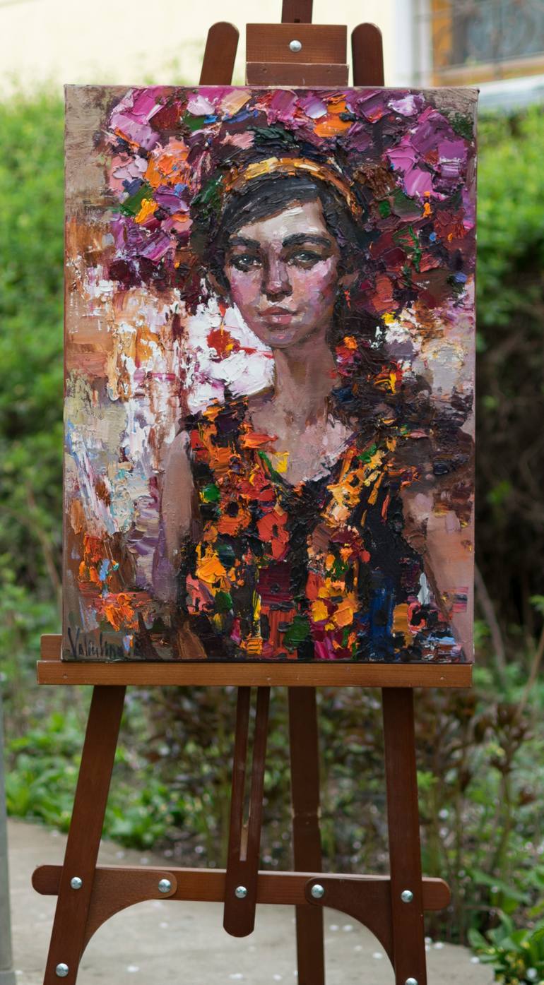 Original Impressionism People Painting by Anastasiia Valiulina