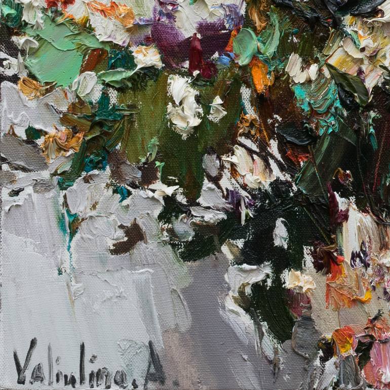 Original Impressionism Floral Painting by Anastasiia Valiulina