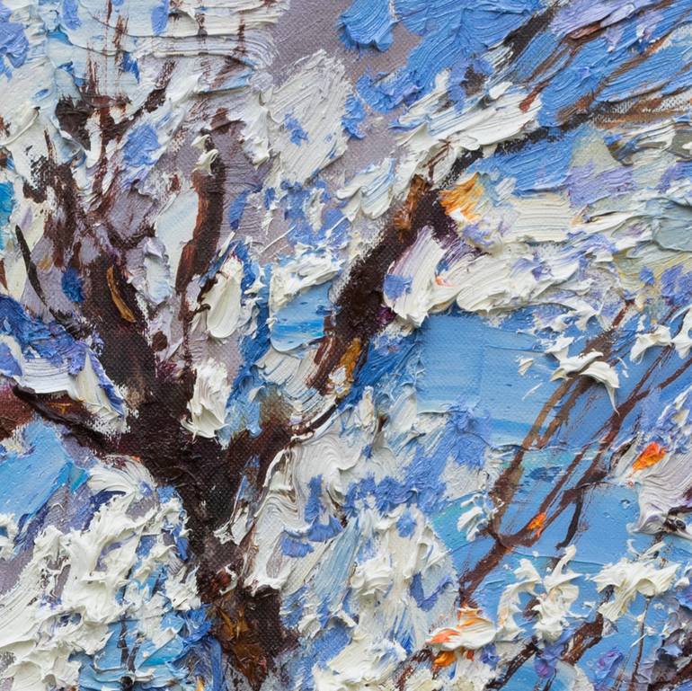 Original Impressionism Tree Painting by Anastasiia Valiulina