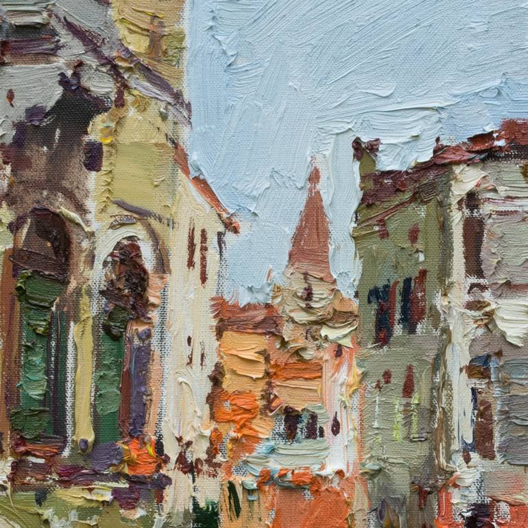 Original Impressionism Cities Painting by Anastasiia Valiulina