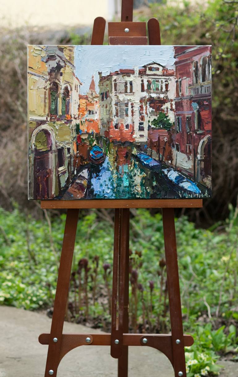 Original Impressionism Cities Painting by Anastasiia Valiulina