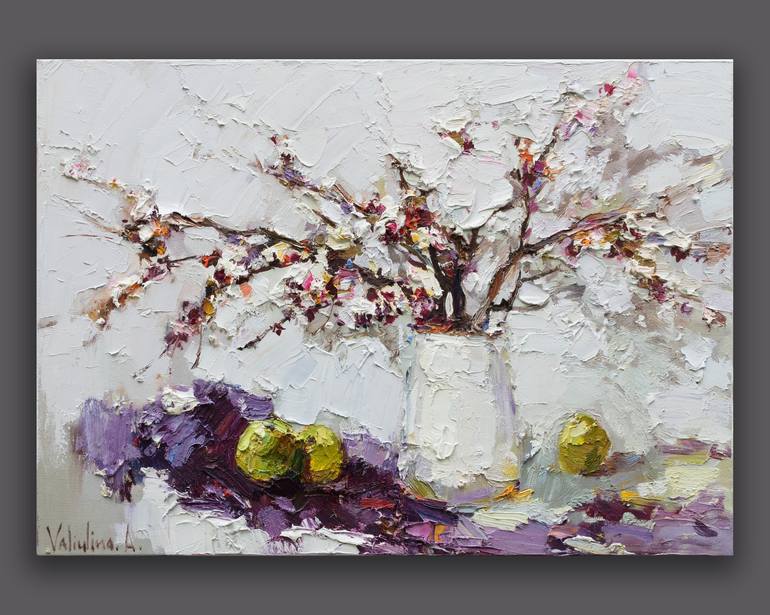 Original Impressionism Still Life Painting by Anastasiia Valiulina