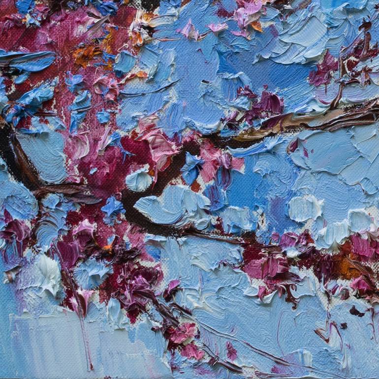 Original Impressionism Tree Painting by Anastasiia Valiulina