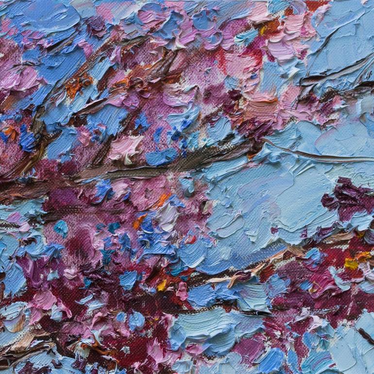 Original Impressionism Tree Painting by Anastasiia Valiulina