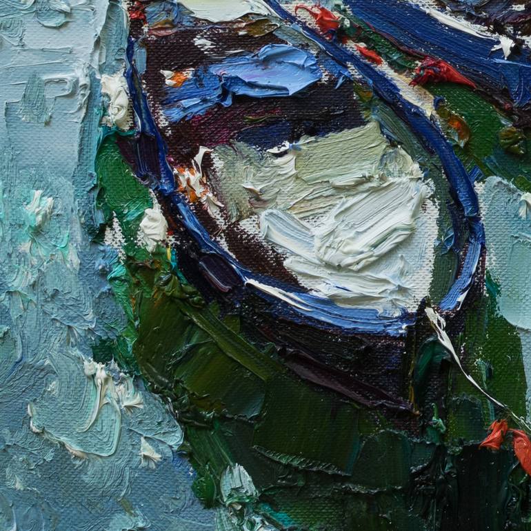 Original Impressionism Boat Painting by Anastasiia Valiulina