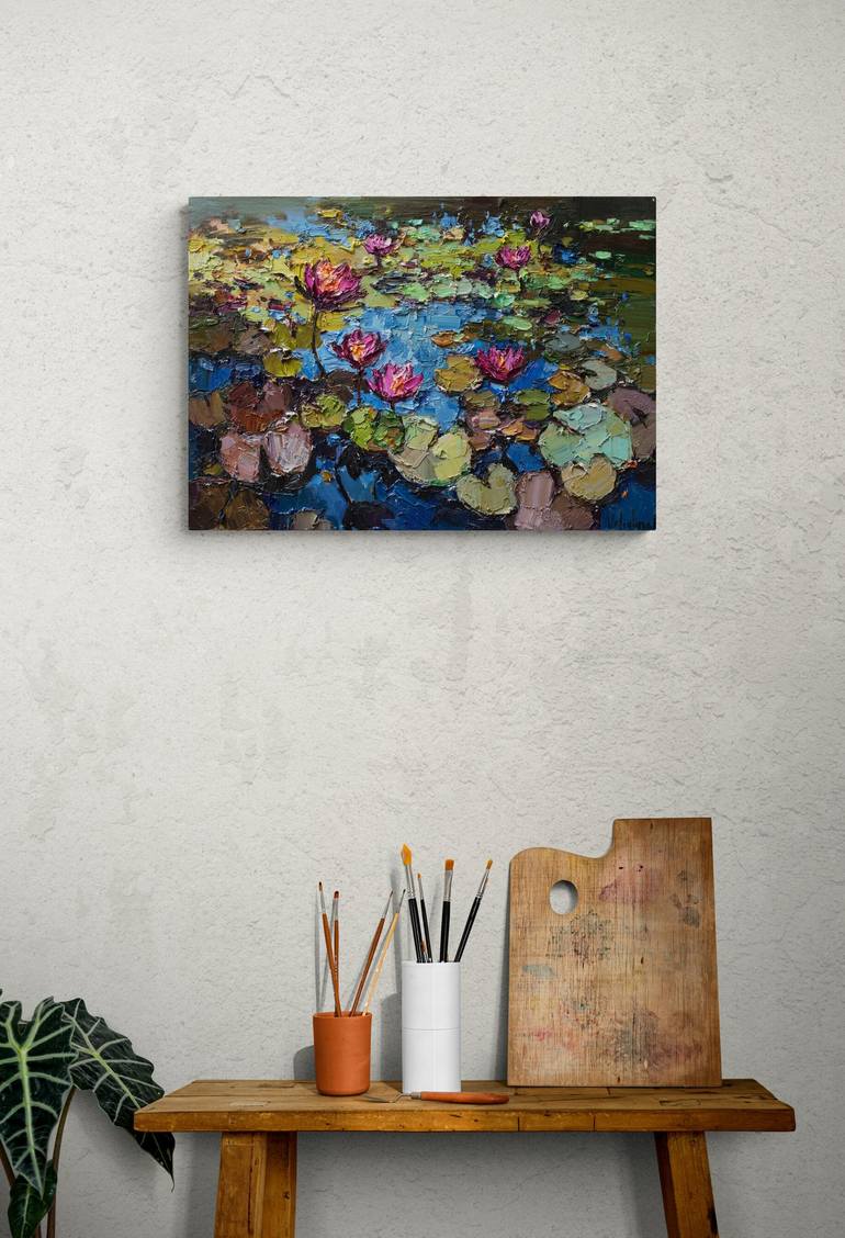 Original Impressionism Floral Painting by Anastasiia Valiulina