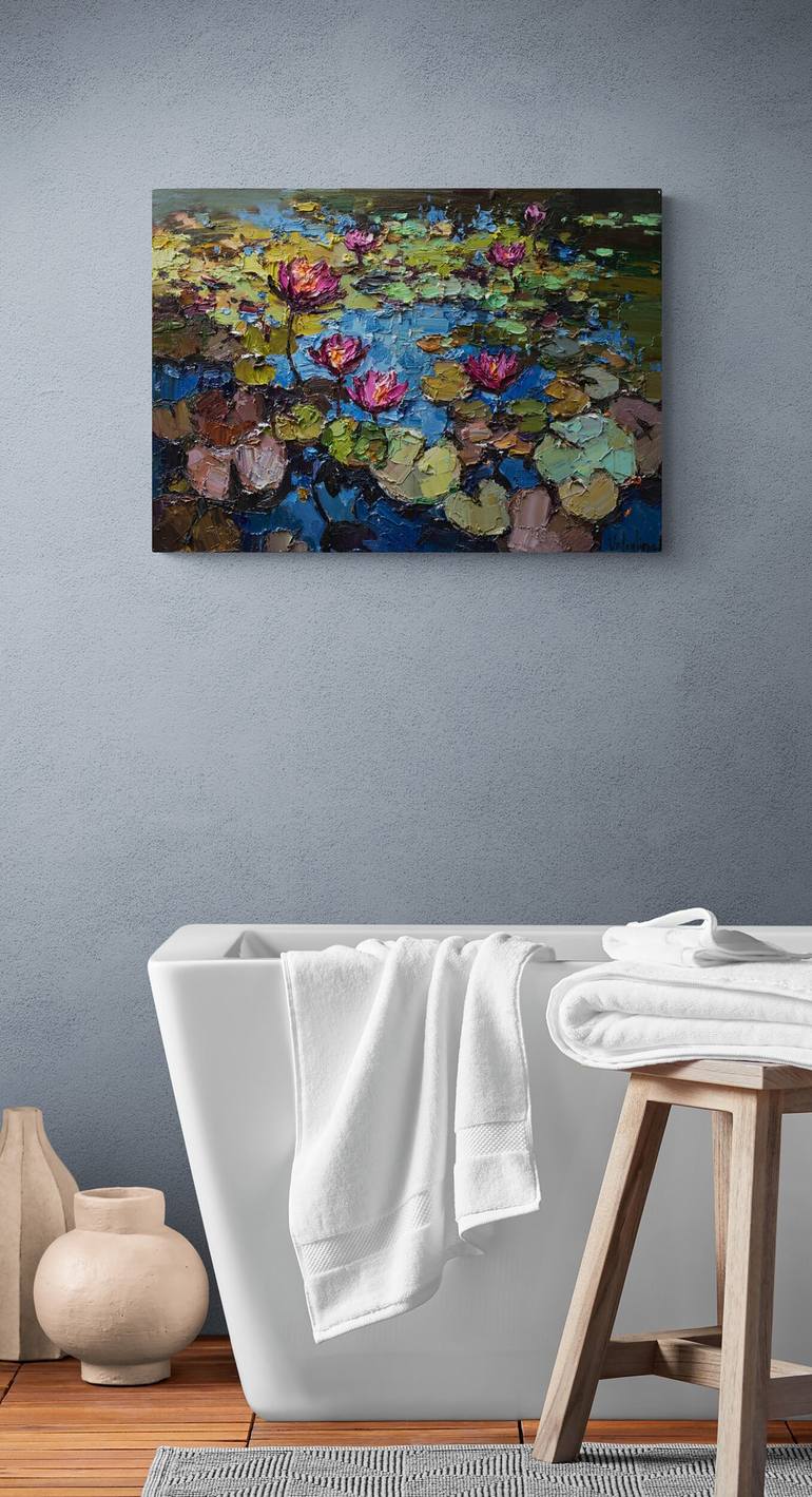 Original Impressionism Floral Painting by Anastasiia Valiulina