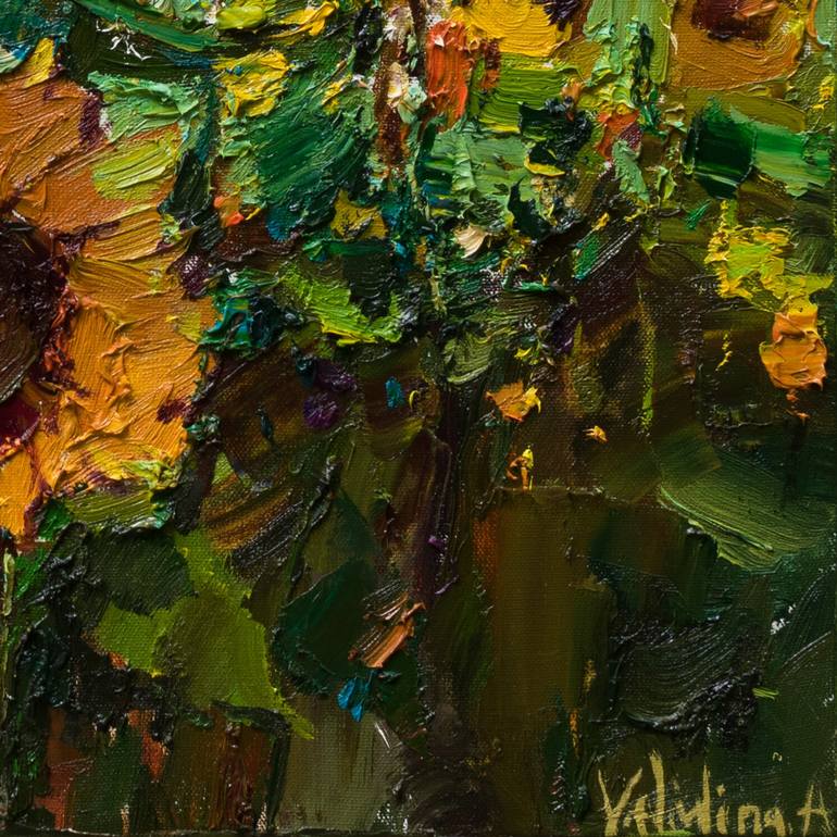 Original Impressionism Floral Painting by Anastasiia Valiulina