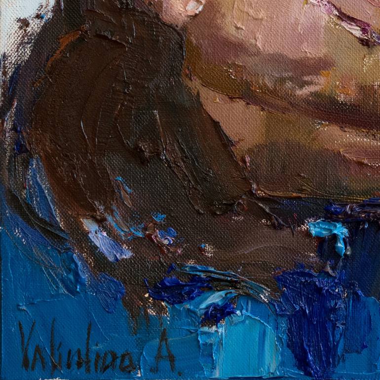 Original Impressionism Nude Painting by Anastasiia Valiulina