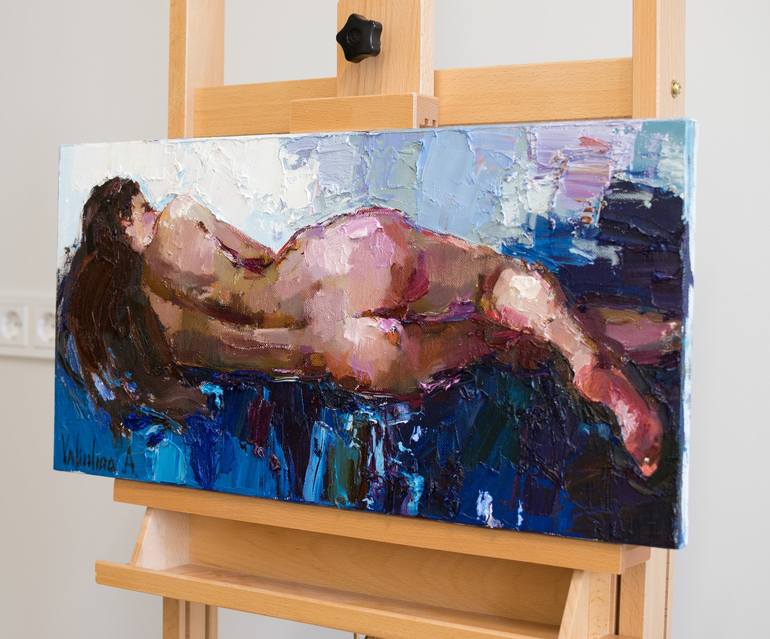 Original Impressionism Nude Painting by Anastasiia Valiulina