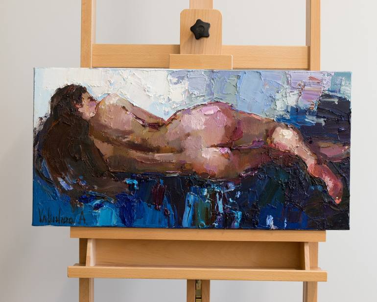 Original Impressionism Nude Painting by Anastasiia Valiulina