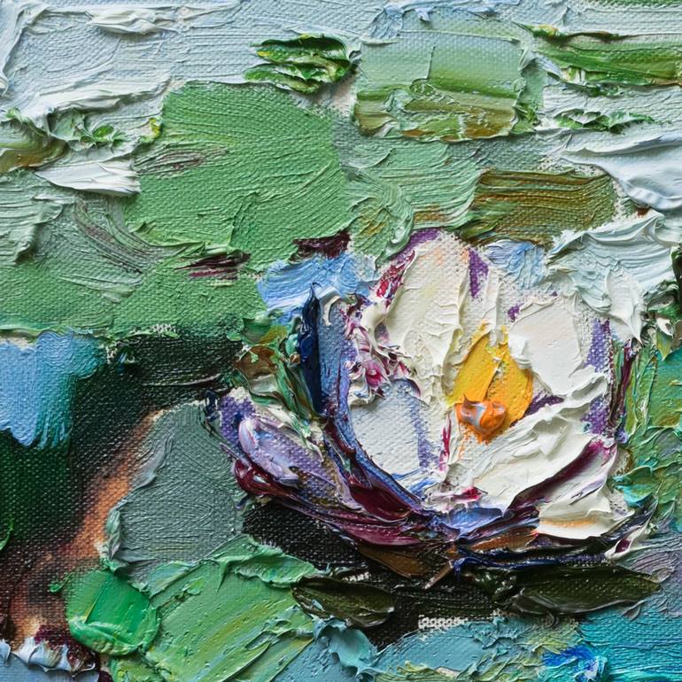 Original Impressionism Floral Painting by Anastasiia Valiulina