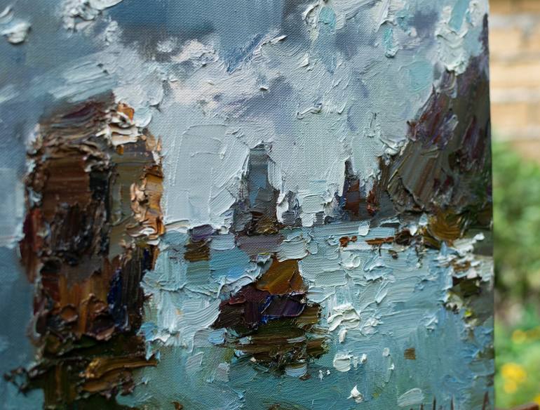 Original Impressionism Seascape Painting by Anastasiia Valiulina