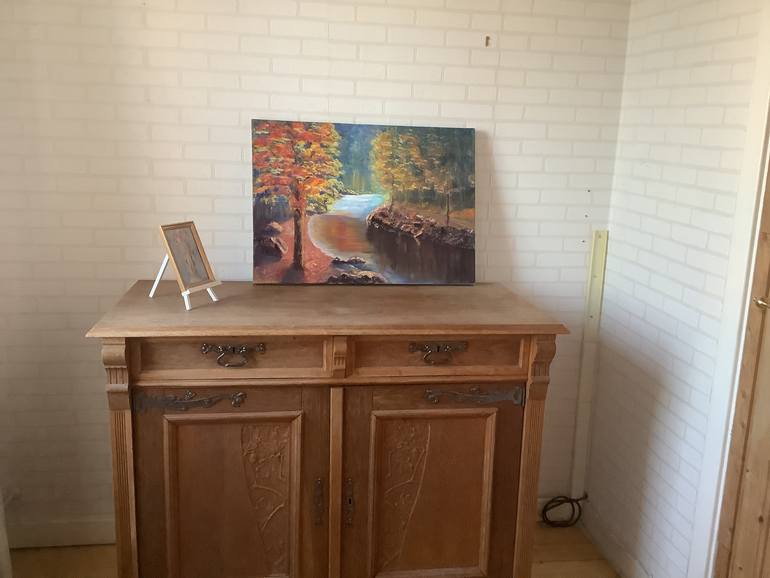 Original Art Deco Nature Painting by Marina Jansson