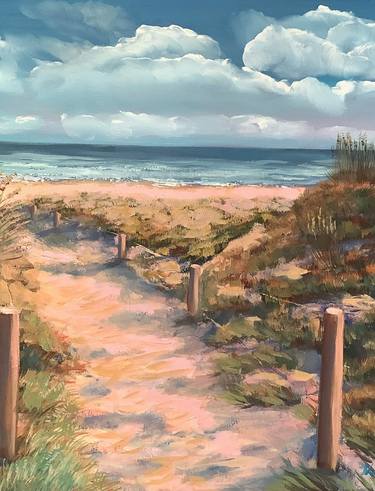 Seascape/Sand beach/Oil painting thumb