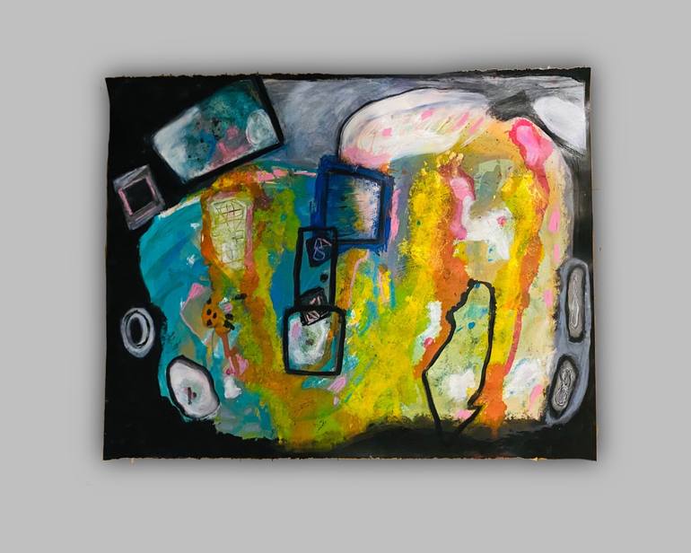 Original Abstract Expressionism Abstract Painting by Lenor Bingham