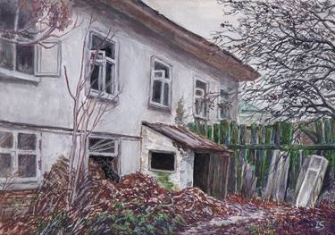 Courtyard of an abandoned house on Borychiv Tik Street thumb