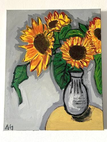 Original Contemporary Floral Painting by Alan Goris