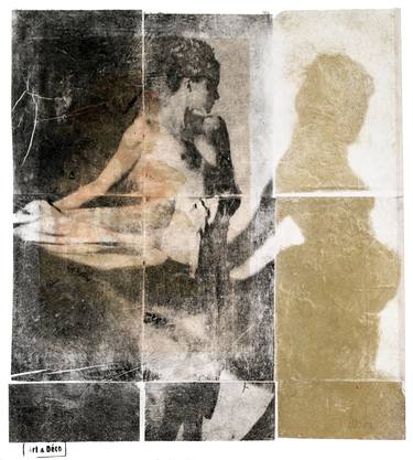 Print of Art Deco Nude Printmaking by Vladimir BRUNTON