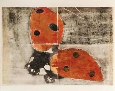 Ladybug /oil monotype thumb