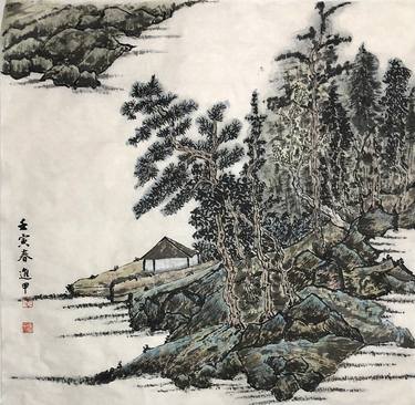 Print of Art Deco Landscape Paintings by Yiwu Shen