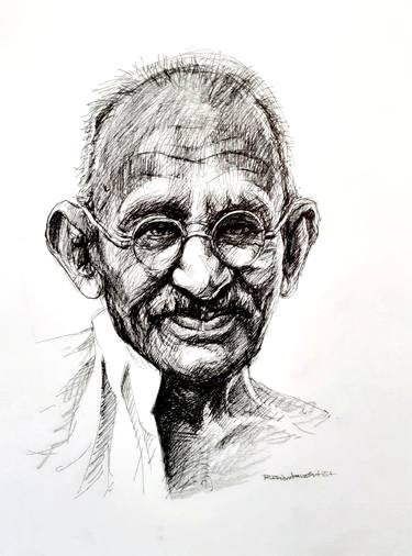 Original Portraiture People Drawings by Rajmohan Ramamoorthy